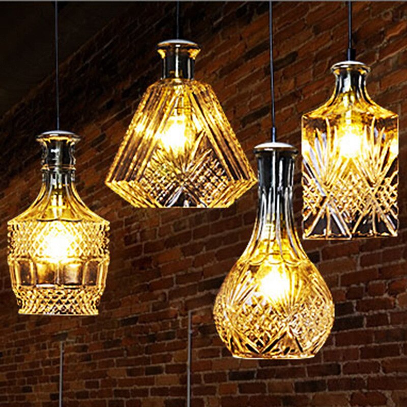 Hängende Glaslampe in Flaschenform „GlowBottle“ –