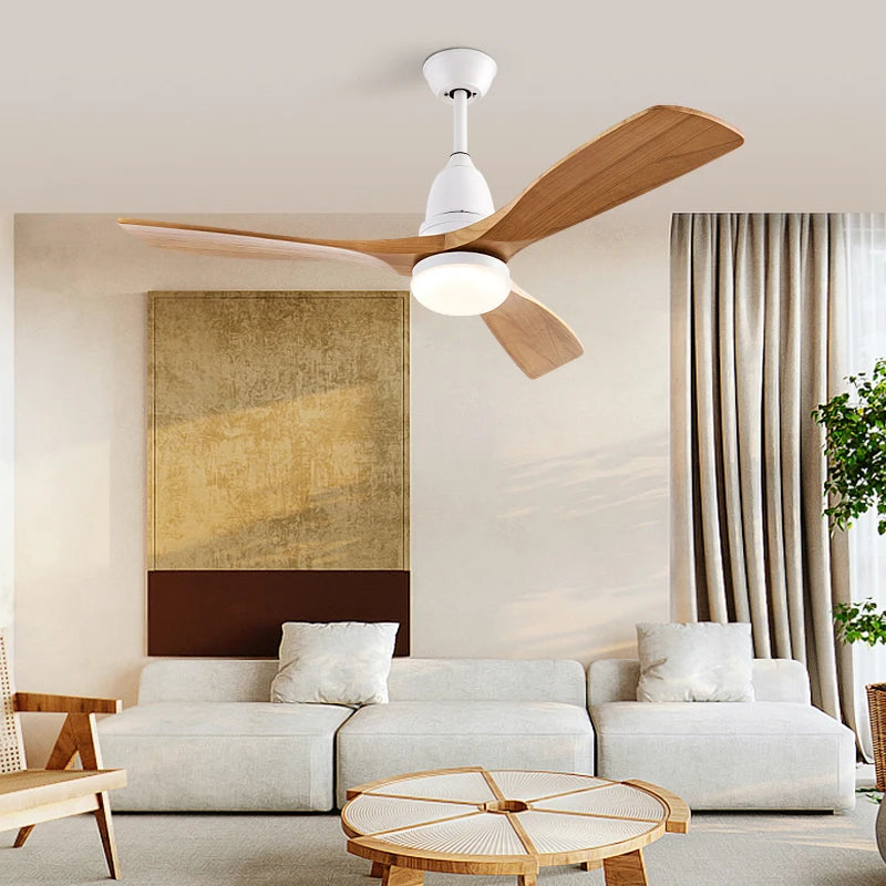 Deckenventilator „AeroWood 3“ mit Licht, Fernbedienung und Holzflügeln