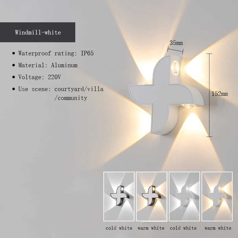 Wasserdichte Außenwandleuchten in verschiedenen Formen „X-Lumina“