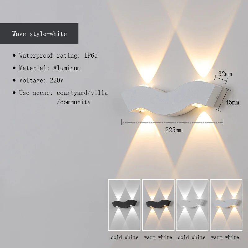 Wasserdichte Außenwandleuchten in verschiedenen Formen „X-Lumina“