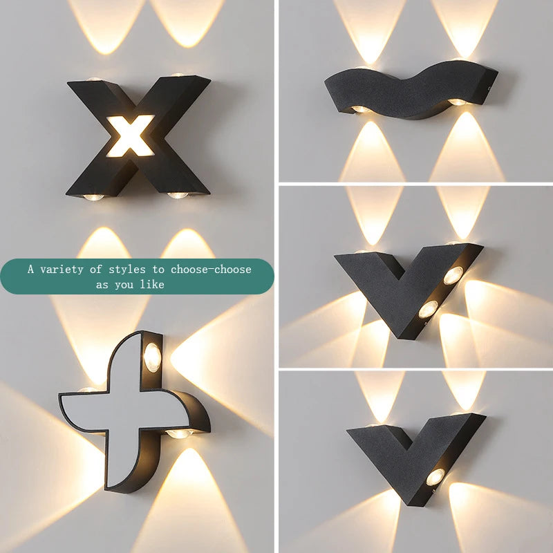 Wasserdichte Außenwandleuchten in verschiedenen Formen „X-Lumina“