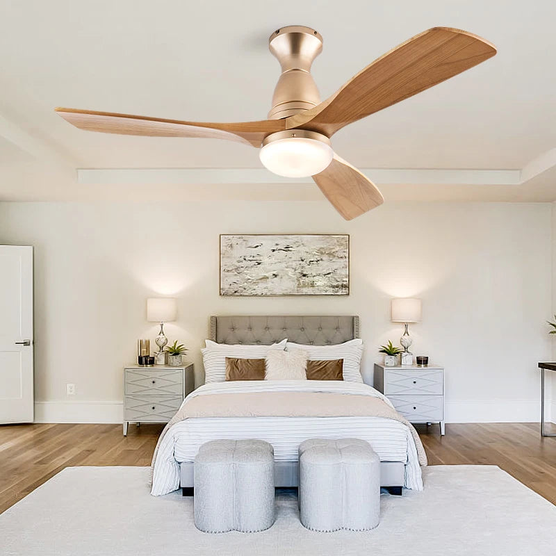Deckenventilator „AeroWood 3“ mit Licht, Fernbedienung und Holzflügeln