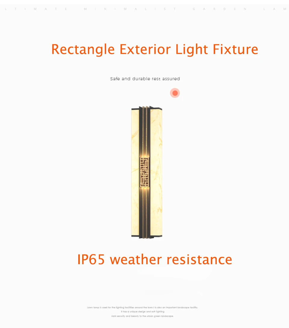 Μαρμάρινο Εξωτερικό LED Φωτιστικό Τοίχου IP65 "Porticus Aegis"
