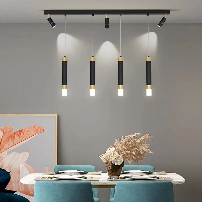 „StraightGlow“-Pendelleuchter mit fünf oder sieben Flammen und Fernbedienung