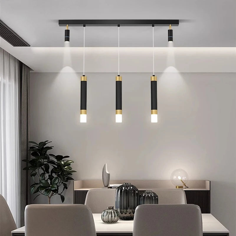 „StraightGlow“-Pendelleuchter mit fünf oder sieben Flammen und Fernbedienung