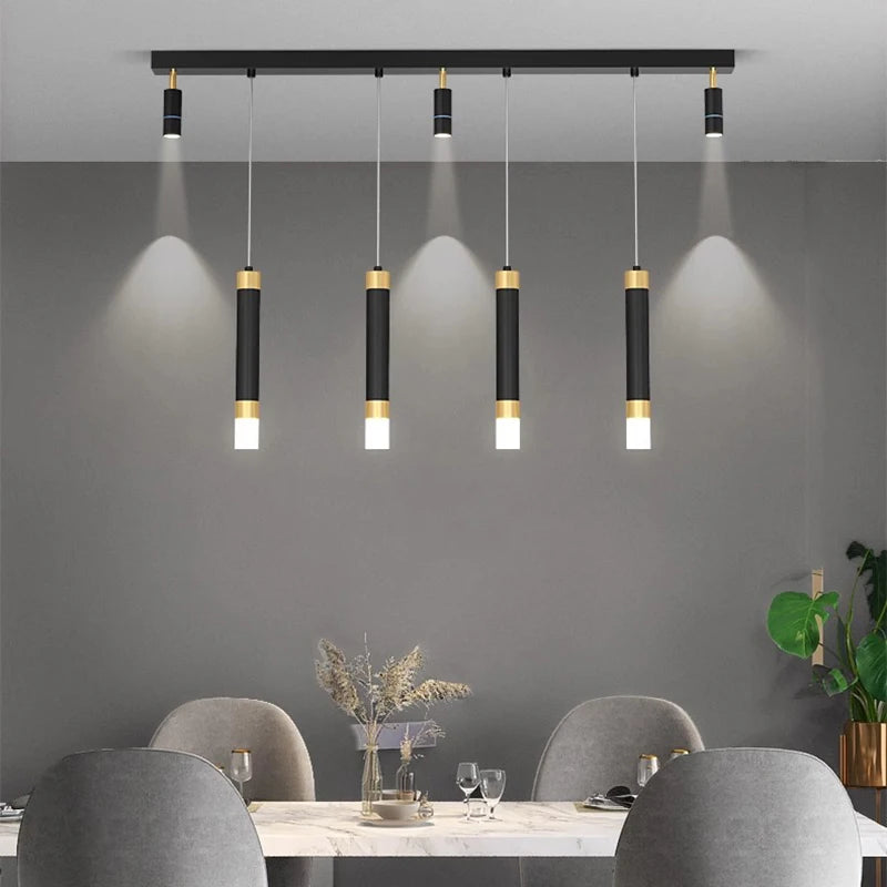„StraightGlow“-Pendelleuchter mit fünf oder sieben Flammen und Fernbedienung