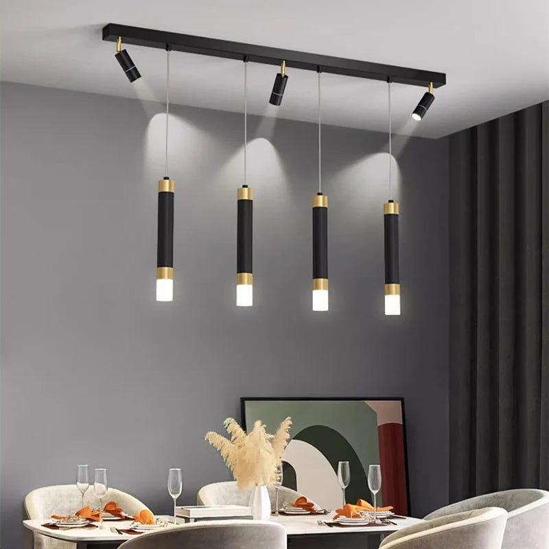 „StraightGlow“-Pendelleuchter mit fünf oder sieben Flammen und Fernbedienung