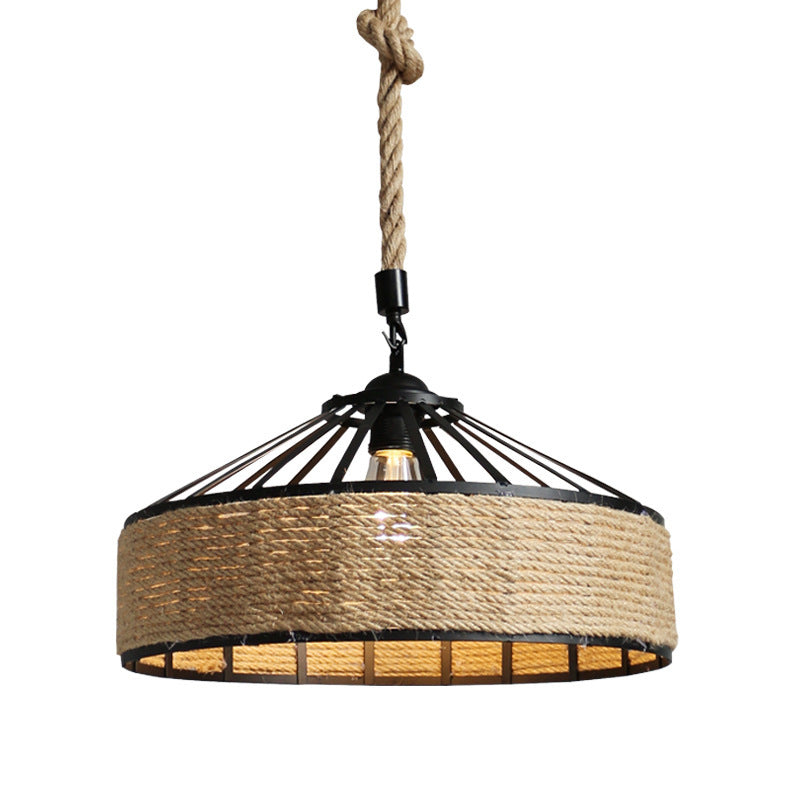 CountryRope Lampe im amerikanischen Landhausstil mit Hanfseil