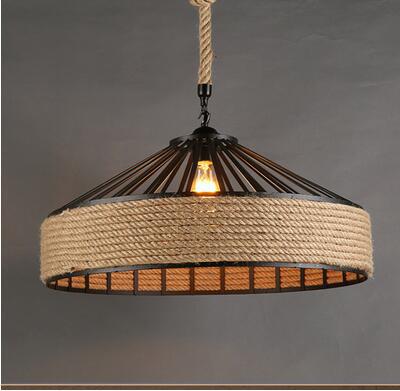 CountryRope Lampe im amerikanischen Landhausstil mit Hanfseil