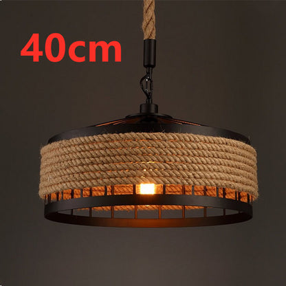CountryRope Lampe im amerikanischen Landhausstil mit Hanfseil