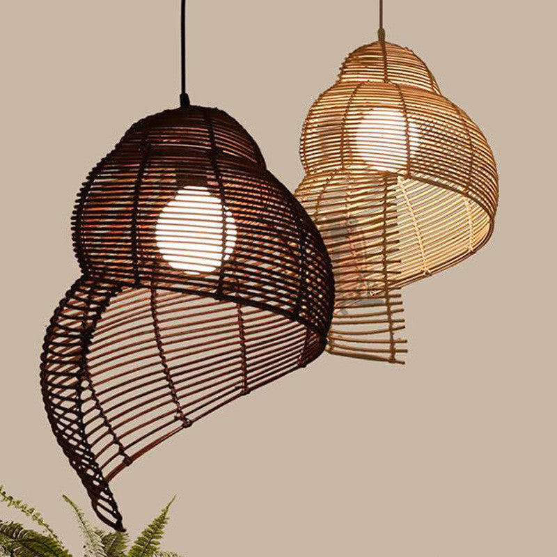 SnailWoven Luminary Φωτιστικό Κρεμαστό με Ρατάν
