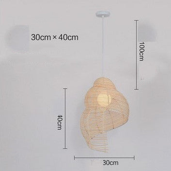 SnailWoven Luminary Φωτιστικό Κρεμαστό με Ρατάν