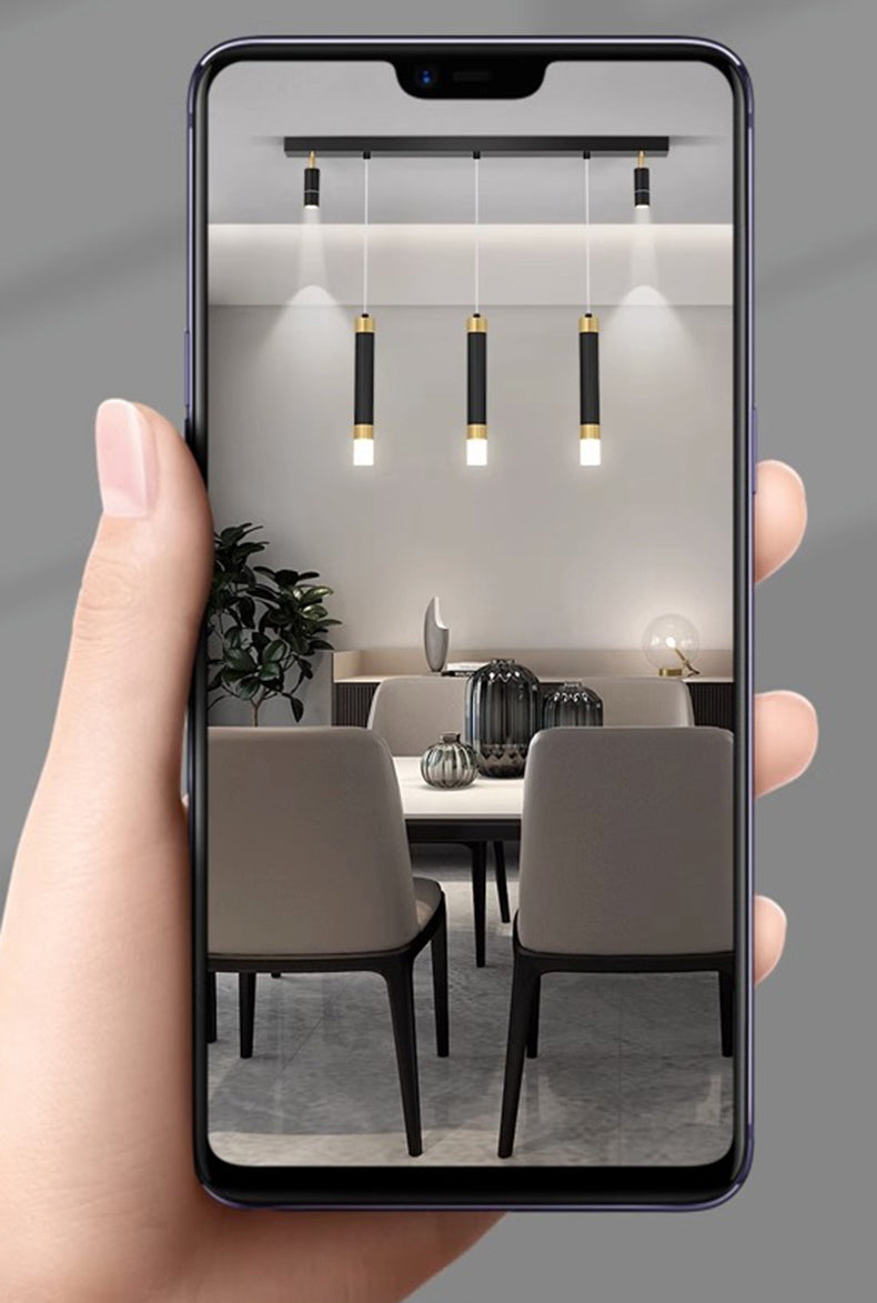 „StraightGlow“-Pendelleuchter mit fünf oder sieben Flammen und Fernbedienung