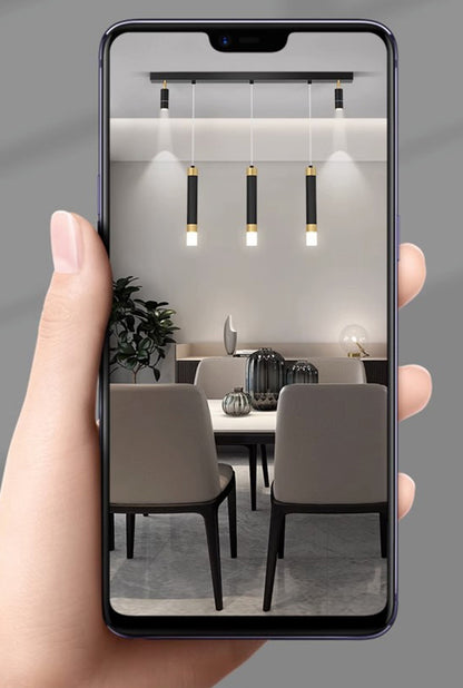 „StraightGlow“-Pendelleuchter mit fünf oder sieben Flammen und Fernbedienung