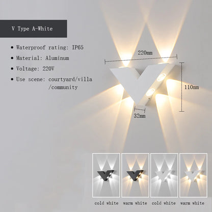 Wasserdichte Außenwandleuchten in verschiedenen Formen „X-Lumina“