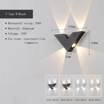 Wasserdichte Außenwandleuchten in verschiedenen Formen „X-Lumina“