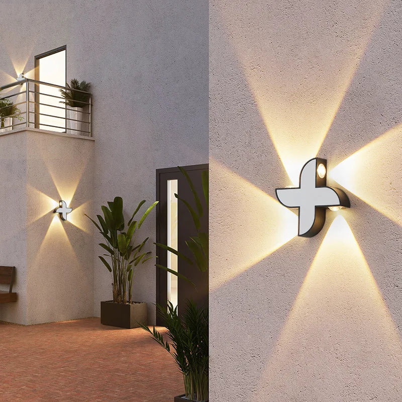 Wasserdichte Außenwandleuchten in verschiedenen Formen „X-Lumina“