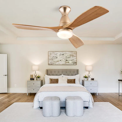 Deckenventilator „AeroWood 3“ mit Licht, Fernbedienung und Holzflügeln