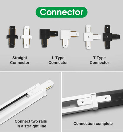 Straight Connections for Spot Lighting Tracks