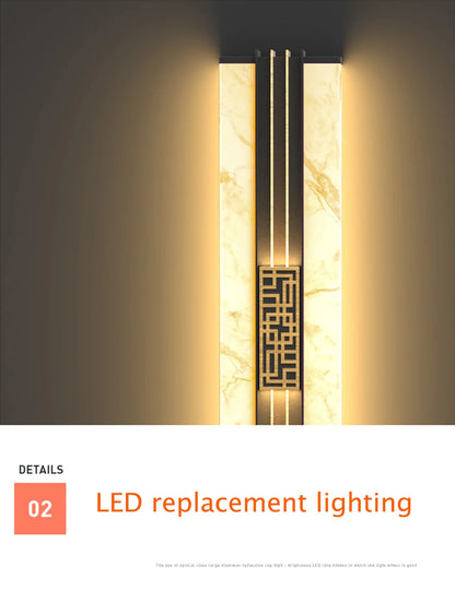 Μαρμάρινο Εξωτερικό LED Φωτιστικό Τοίχου IP65 "Porticus Aegis"