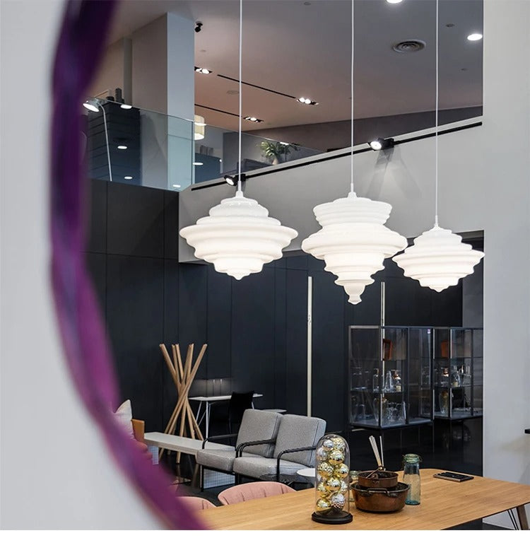 La Scala Glas-Pendelleuchte – Industrielle/Vintage-Kunstbeleuchtung