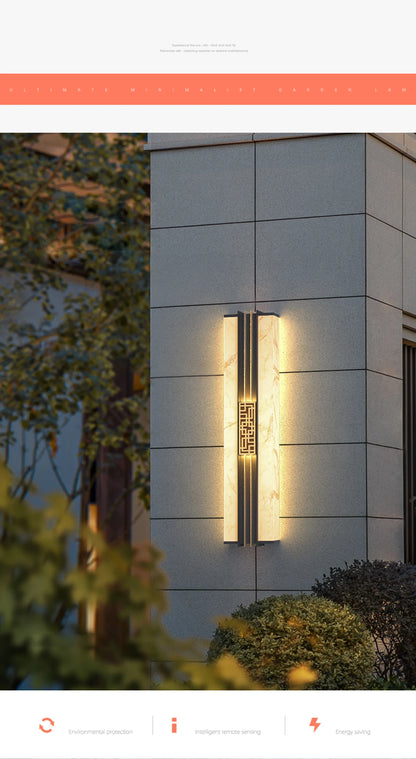 Μαρμάρινο Εξωτερικό LED Φωτιστικό Τοίχου IP65 "Porticus Aegis"