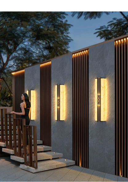 Μαρμάρινο Εξωτερικό LED Φωτιστικό Τοίχου IP65 "Porticus Aegis"