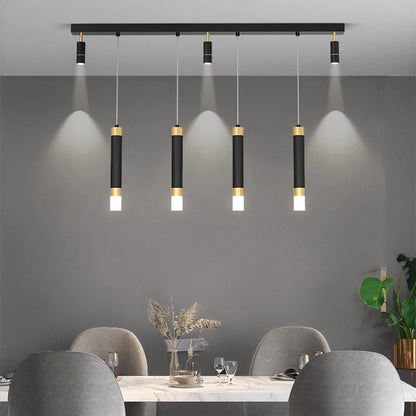 „StraightGlow“-Pendelleuchter mit fünf oder sieben Flammen und Fernbedienung