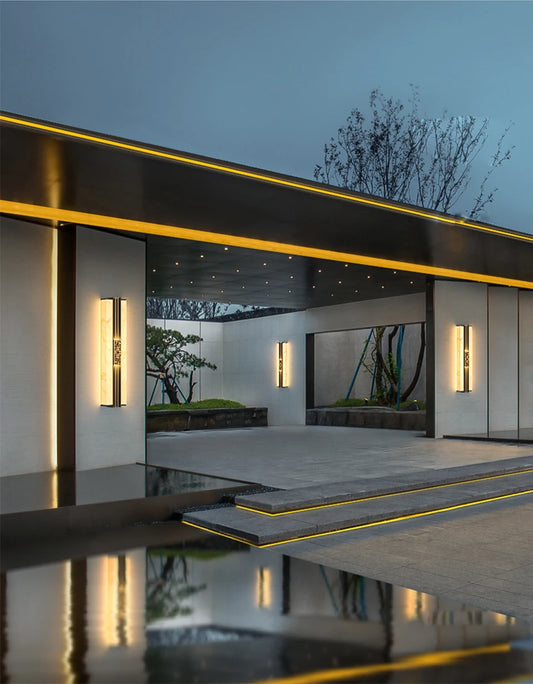 Μαρμάρινο Εξωτερικό LED Φωτιστικό Τοίχου IP65 "Porticus Aegis"