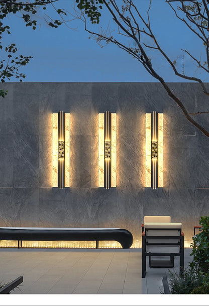 Μαρμάρινο Εξωτερικό LED Φωτιστικό Τοίχου IP65 "Porticus Aegis"