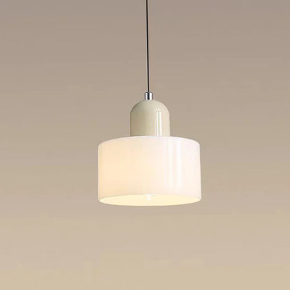 Κρεμαστό Φωτιστικό Γυάλινο "Linea Glass" E27 Μοντέρνο σε Λευκό, Πράσινο, Ροζ ή Πορτοκαλί