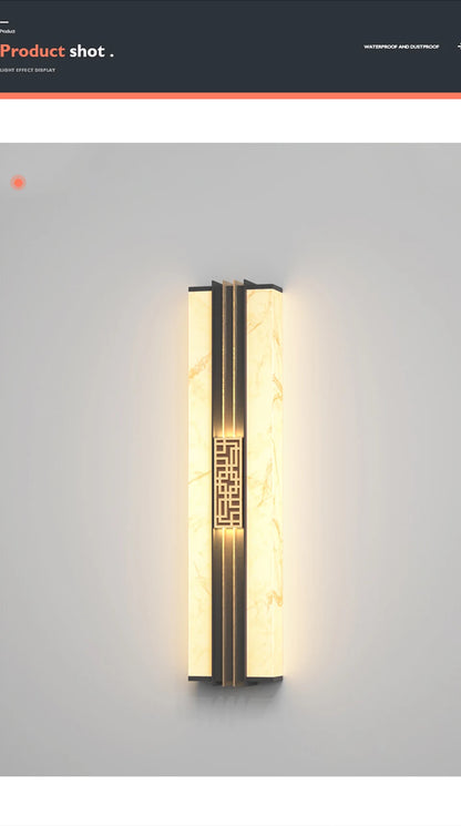 Μαρμάρινο Εξωτερικό LED Φωτιστικό Τοίχου IP65 "Porticus Aegis"