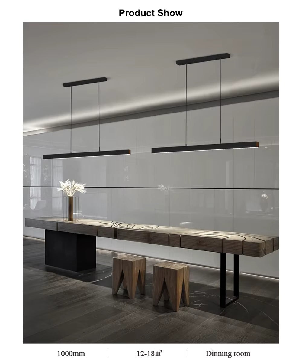 Μοντέρνο Γραμμικό LED αλουμινίου 120/150 cm – Dimmable, Μαύρο